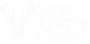 save tarpy flats logo and buck's head